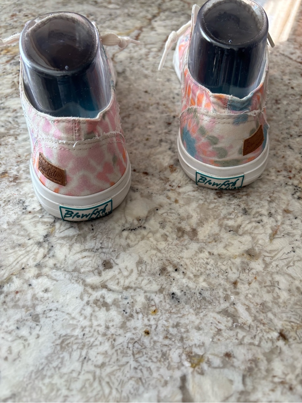 Blowfish Tie-Dye Canvas Sneakers in Pink, Blue & Orange - Picture 3 of 5